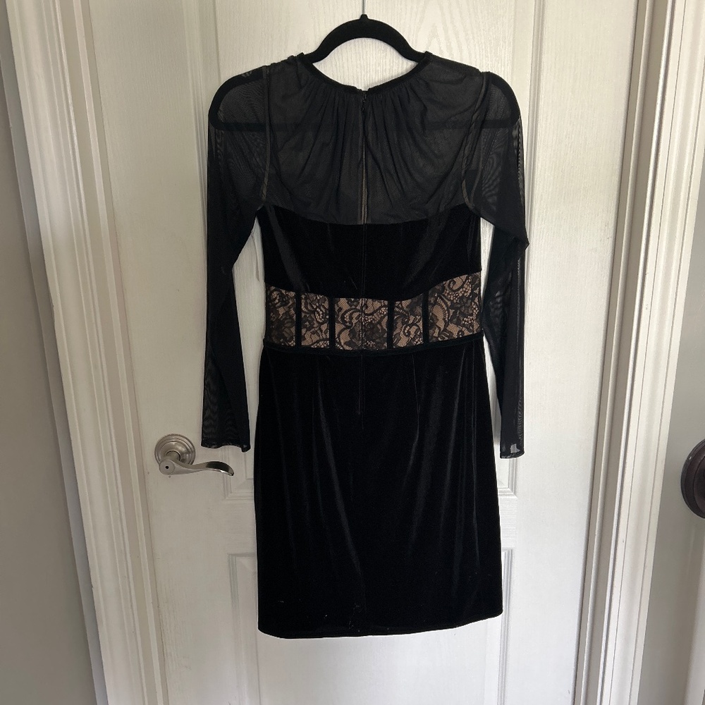 NWT TADOSHI VELVET LACE CORSET DRESS